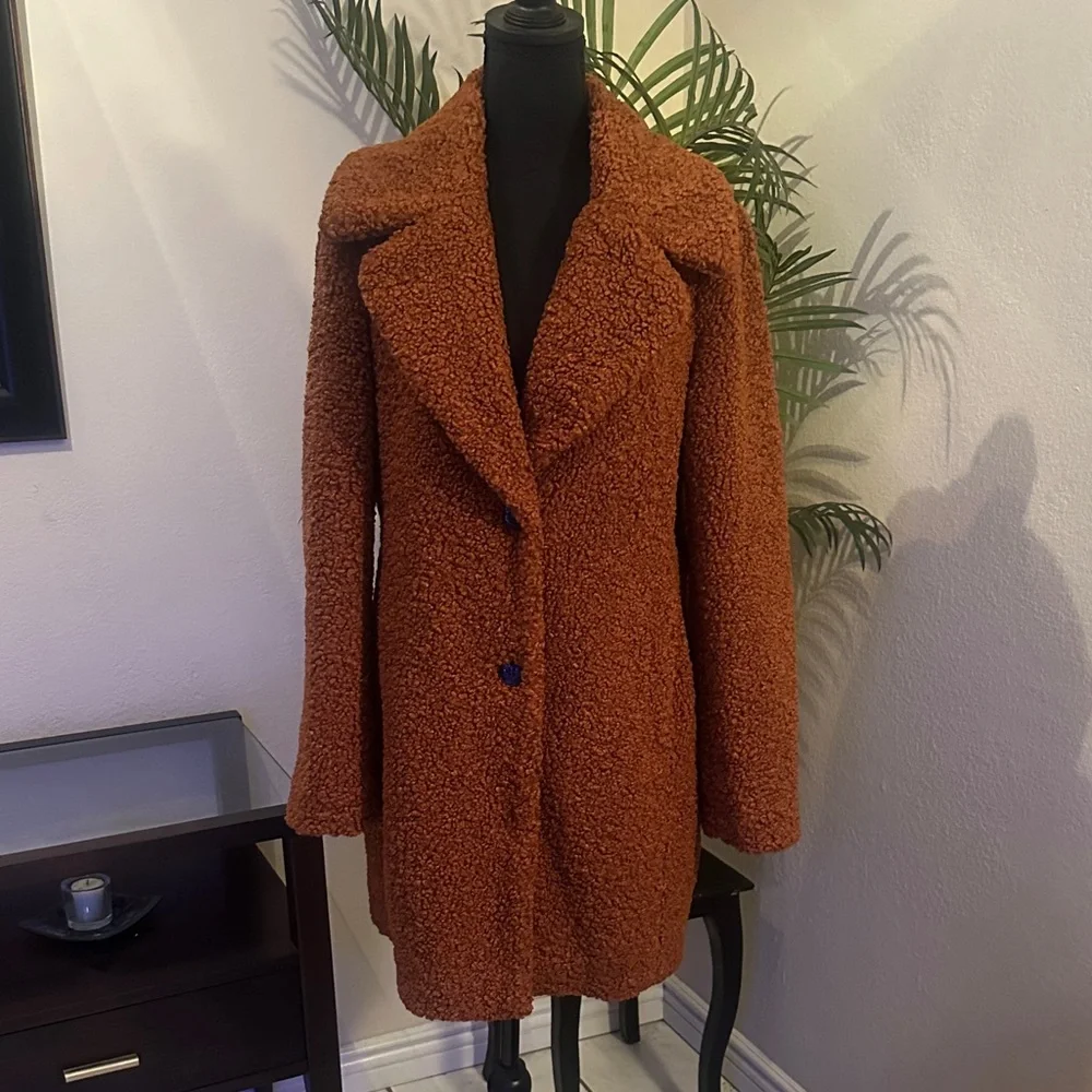 Sam Edelman Rust Teddy Jacket - Picture 1 of 12